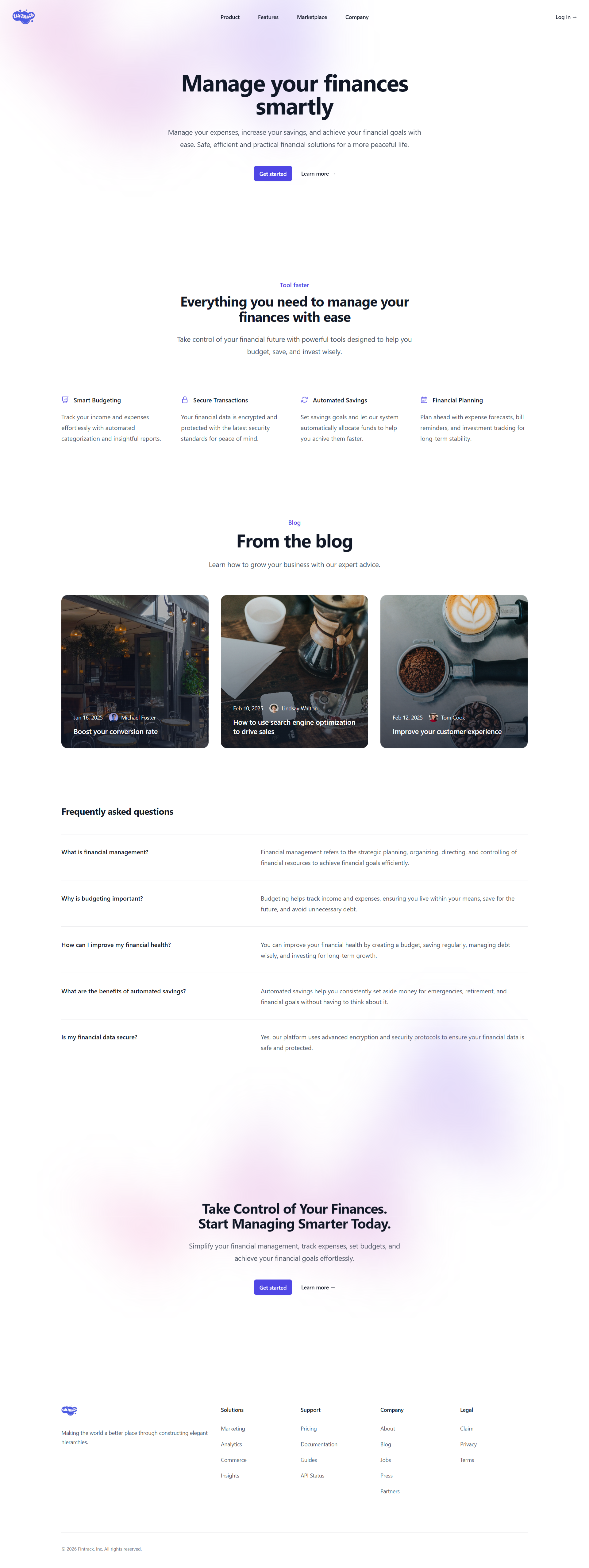 FinTrack - Personal Finance Management